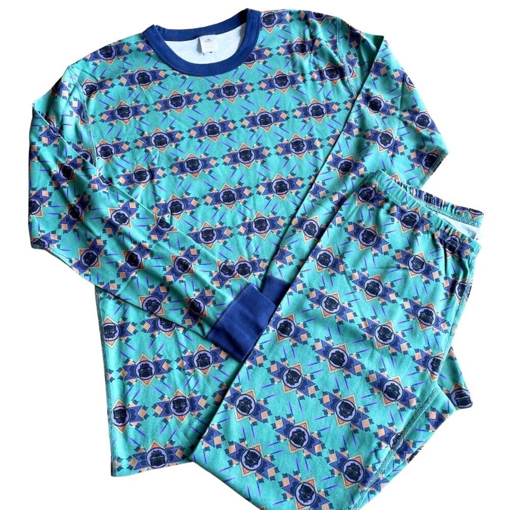 Hanna Andersson Adult Unisex Marvel Black Panther Wakanda Forever Family PJs, LG